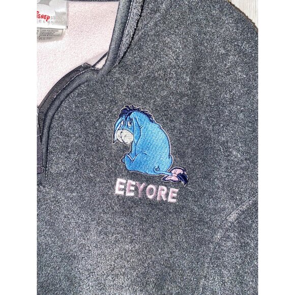 Disney Eeyore Women' s Grey Fleece Pullover Sweater Sweatshirt Size Medium - Picture 3 of 9